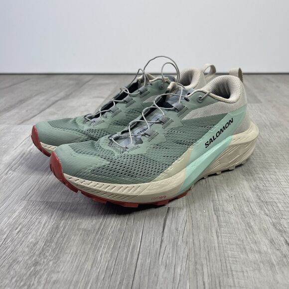 Salomon Shoes - Salomon Sense Ride 5 Green Trail Running Shoes Size
8.5 Hiking